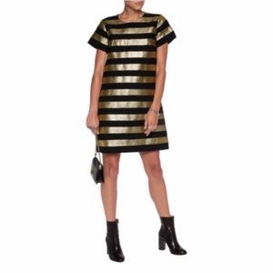 Marc by Marc Jacobs Black and Gold Striped Dress